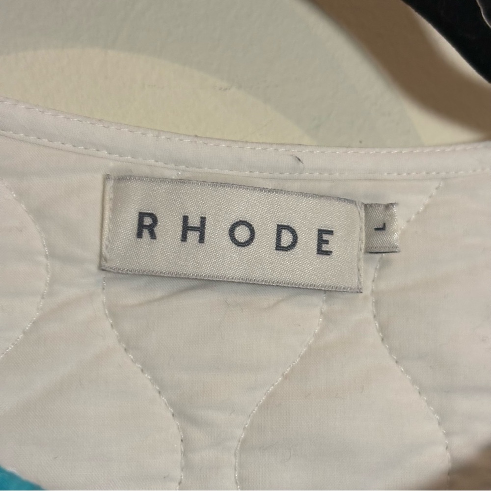 RHODE Sabrina Organic Cotton Jacket Quilted Daisy Floral Patchwork Large - $495 - Picture 9 of 11